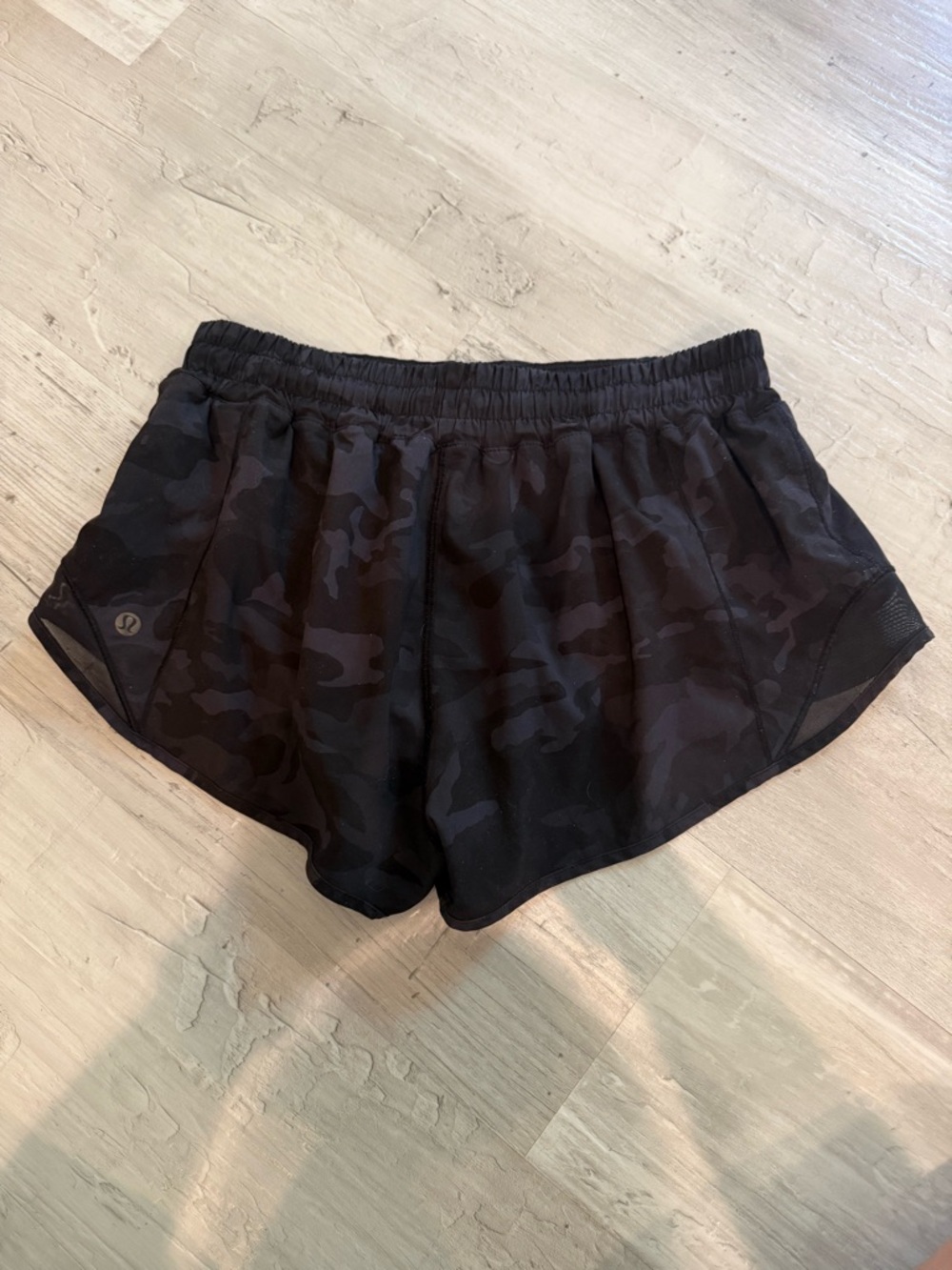 lululemon Black Camo Hotty Hot Shorts - Picture 2 of 2